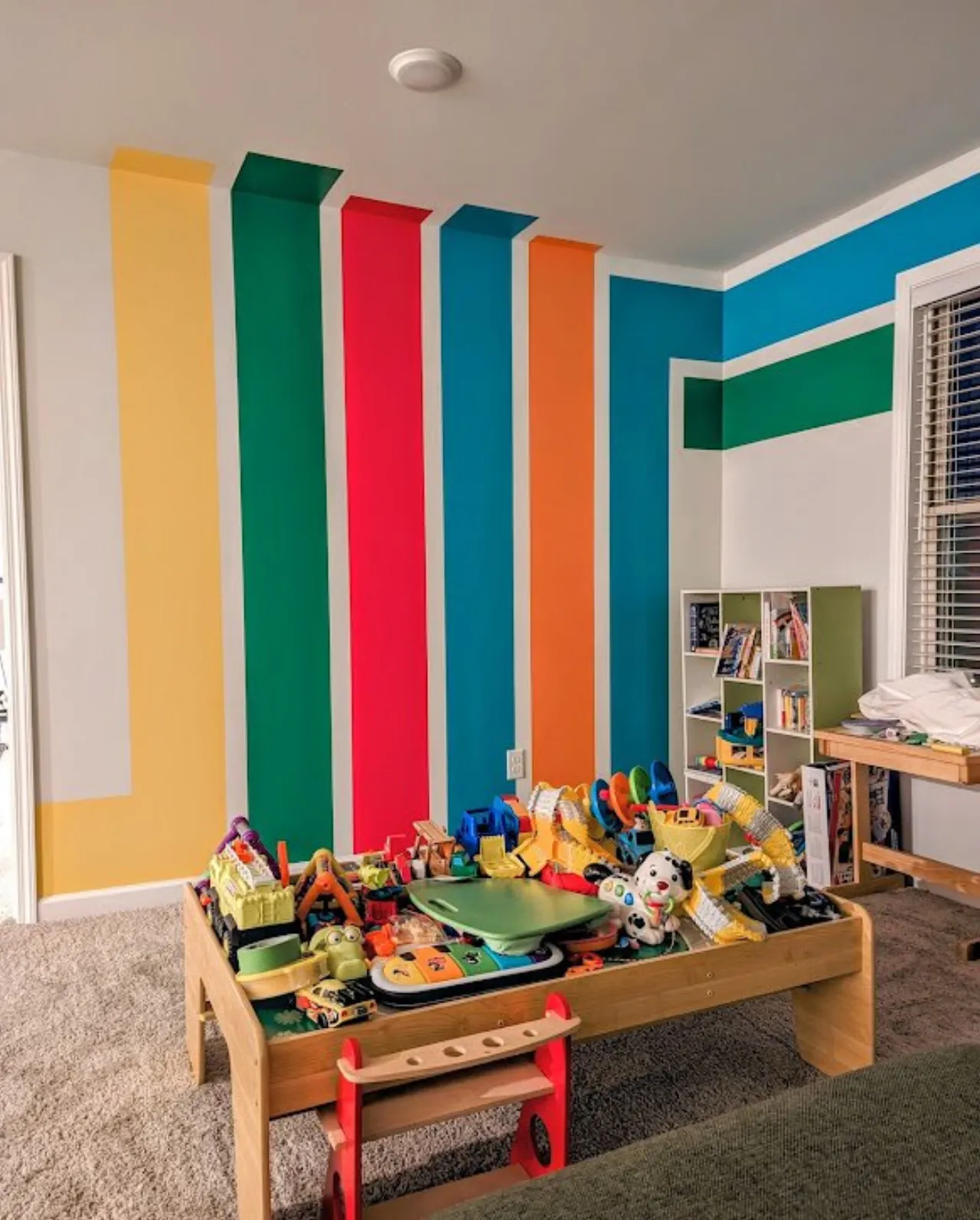 Custom painted children's playroom by Drop Zone Painting